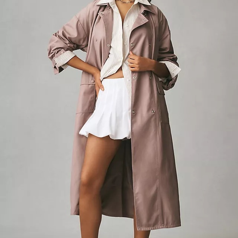 Maeve Dusty Rose Trench Coat